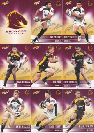 2012 NRL Champions Base Team Set - Brisbane Broncos