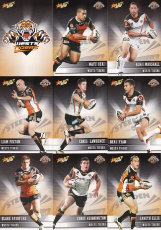 2012 NRL Champions Base Team Set - Wests Tigers