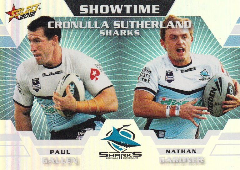 2012 NRL Champions Showtime - ST04 Paul Gallen & Nathan Gardner Cronulla Sharks