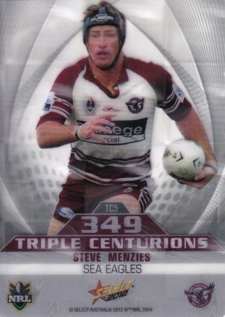 2012 NRL Champions Triple Centurion - TC5 Steve Menzies Manly Sea Eagles