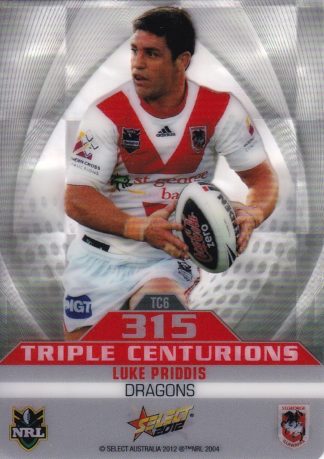 2012 NRL Champions Triple Centurion - TC6 Luke Priddis St George Dragons