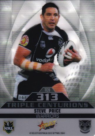 2012 NRL Champions Triple Centurion - TC9 Steve Price Warriors
