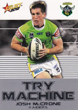 2012 NRL Champions Try Machine - TM07 Josh McCrone Canberra Raiders