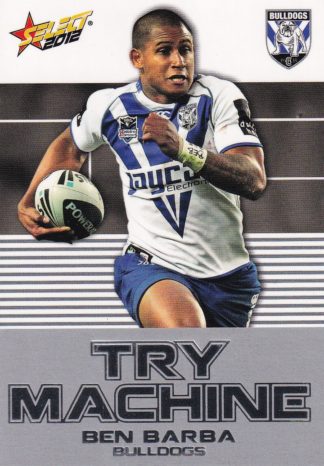 2012 NRL Champions Try Machine - TM08 Ben Barba Canterbury Bulldogs