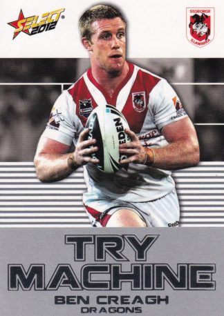 2012 NRL Champions Try Machine - TM39 Ben Creagh St George Dragons