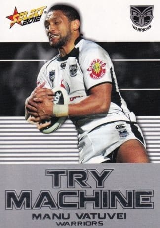 2012 NRL Champions Try Machine - TM45 Manu Vatuvei Warriors