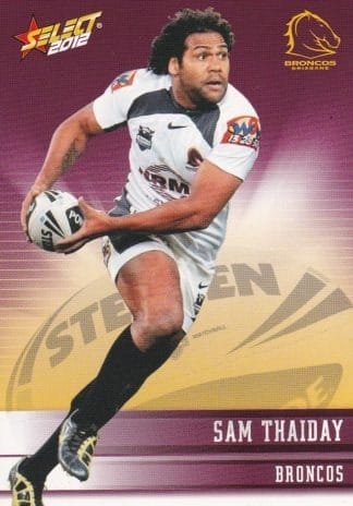 2012 NRL Champions Common Card - Base 002 Sam Thaiday Brisbane Broncos