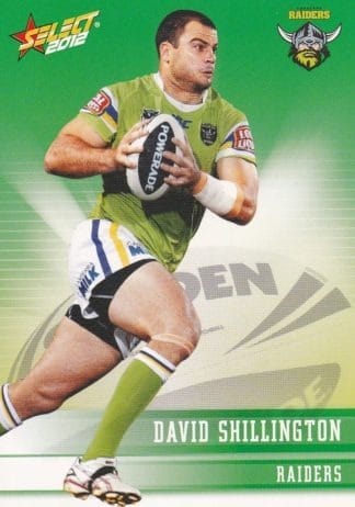 2012 NRL Champions Common Card - Base 014 David Shillington Canberra Raiders