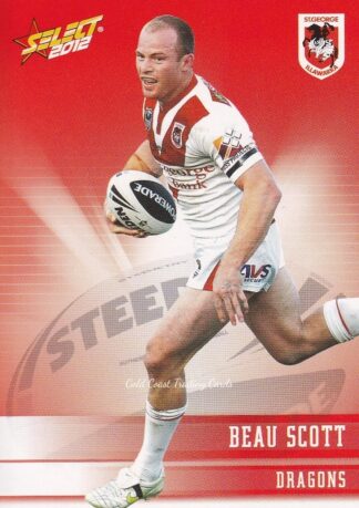 2012 NRL Champions Common Card - Base 139 Beau Scott St George Dragons