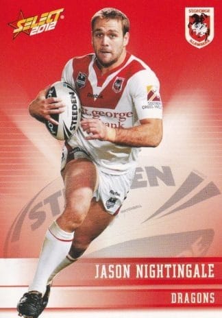 2012 NRL Champions Common Card - Base 142 Jason Nightingale St George Dragons