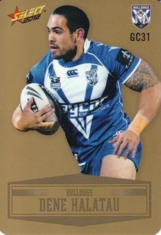 2012 NRL Champions Gold Parallel - GC031 Dene Halatau Canterbury Bulldogs
