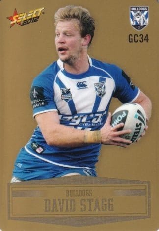 2012 NRL Champions Gold Parallel - GC034 David Stagg Canterbury Bulldogs