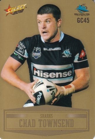 2012 NRL Champions Gold Parallel - GC045 Chad Townsend Cronulla Sharks
