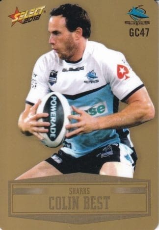 2012 NRL Champions Gold Parallel - GC047 Colin Best Cronulla Sharks