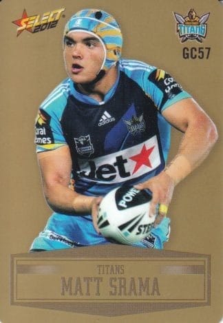 2012 NRL Champions Gold Parallel - GC057 Matt Srama Gold Coast Titans
