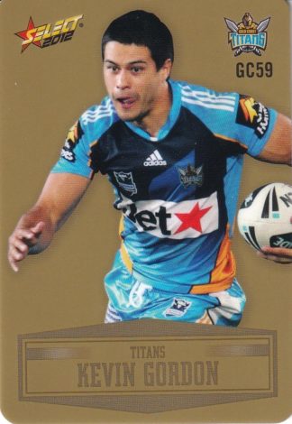 2012 NRL Champions Gold Parallel - GC059 Kevin Gordon Gold Coast Titans