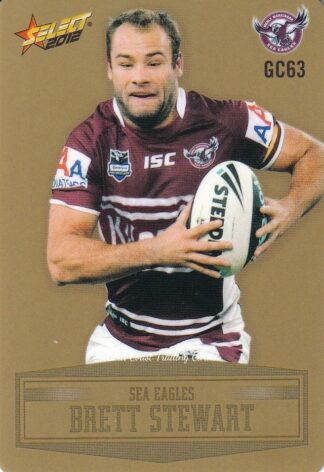 2012 NRL Champions Gold Parallel - GC063 Brett Stewart Manly Sea Eagles