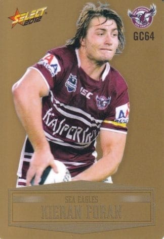 2012 NRL Champions Gold Parallel - GC064 Kieran Foran Manly Sea Eagles