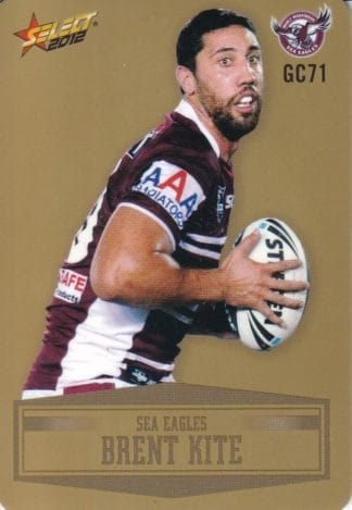 2012 NRL Champions Gold Parallel - GC071 Brent Kite Manly Sea Eagles