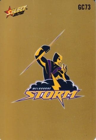 2012 NRL Champions Gold Parallel - GC073 Logo / Checklist Melbourne Storm