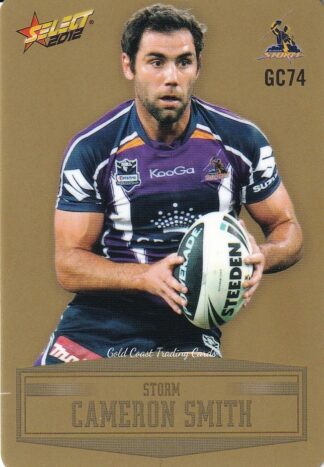 2012 NRL Champions Gold Parallel - GC074 Cameron Smith Melbourne Storm