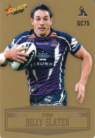 2012 NRL Champions Gold Parallel - GC075 Billy Slater Melbourne Storm