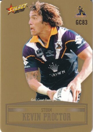 2012 NRL Champions Gold Parallel - GC083 Kevin Proctor Melbourne Storm