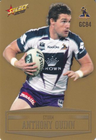 2012 NRL Champions Gold Parallel - GC084 Anthony Quinn Melbourne Storm