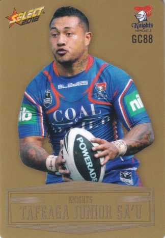 2012 NRL Champions Gold Parallel - GC088 Tafeaga Junior Sa'u Newcastle Knights