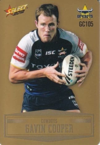 2012 NRL Champions Gold Parallel - GC105 Gavin Cooper North Qld Cowboys