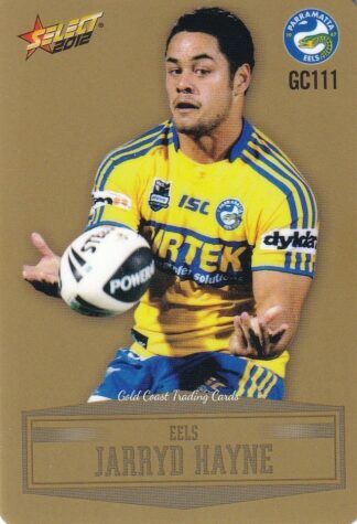 2012 NRL Champions Gold Parallel - GC111 Jarryd Hayne Parramatta Eels