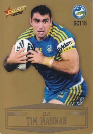2012 NRL Champions Gold Parallel - GC118 Tim Mannah Parramatta Eels