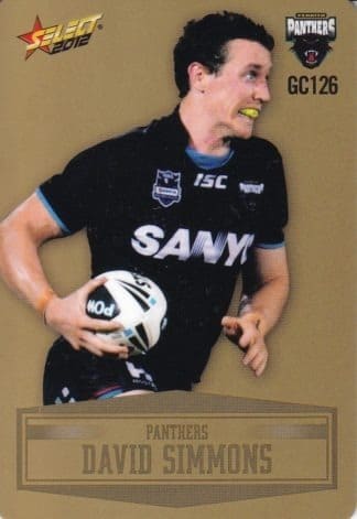 2012 NRL Champions Gold Parallel - GC126 David Simmons Penrith Panthers