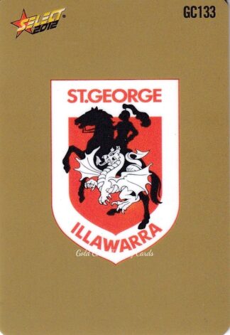 2012 NRL Champions Gold Parallel - GC133 Logo / Checklist St George Dragons