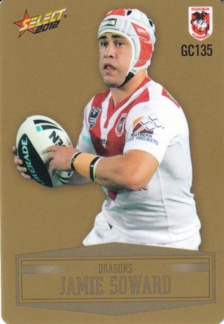 2012 NRL Champions Gold Parallel - GC135 Jamie Soward St George Dragons