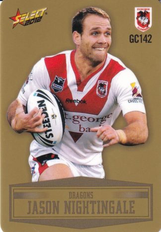 2012 NRL Champions Gold Parallel - GC142 Jason Nightingale St George Dragons