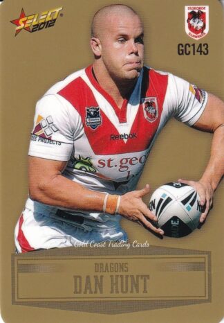 2012 NRL Champions Gold Parallel - GC143 Dan Hunt St George Dragons