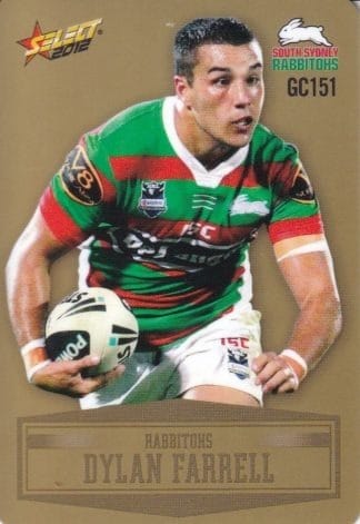 2012 NRL Champions Gold Parallel - GC151 Dylan Farrell South Sydney Rabbitohs