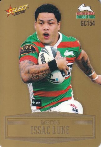 2012 NRL Champions Gold Parallel - GC154 Issac Luke South Sydney Rabbitohs
