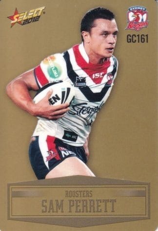 2012 NRL Champions Gold Parallel - GC161 Sam Perrett Sydney Roosters