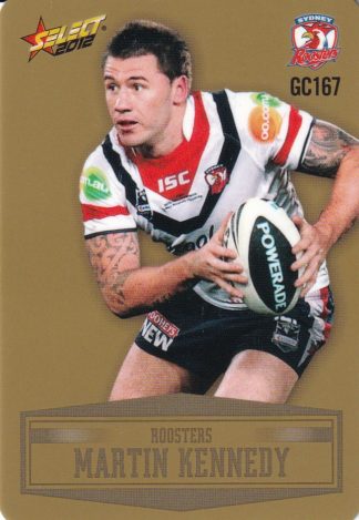 2012 NRL Champions Gold Parallel - GC167 Martin Kennedy Sydney Roosters