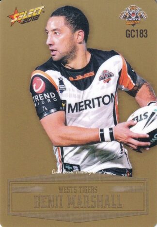 2012 NRL Champions Gold Parallel - GC183 Benji Marshall Wests Tigers