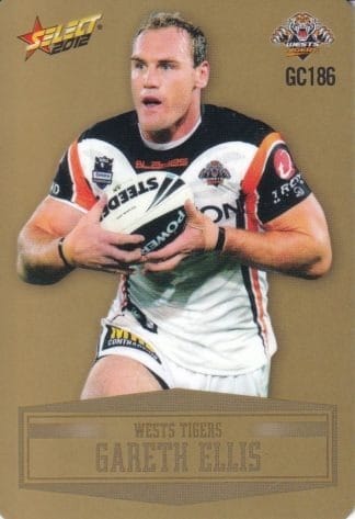 2012 NRL Champions Gold Parallel - GC186 Gareth Ellis Wests Tigers