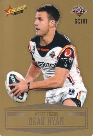 2012 NRL Champions Gold Parallel - GC191 Beau Ryan Wests Tigers