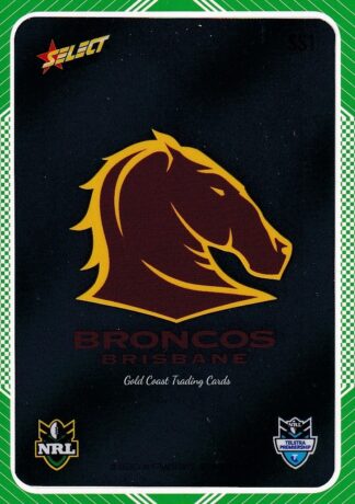2012 NRL Champions Peeled Parallel Card - PSS001 Logo Brisbane Broncos