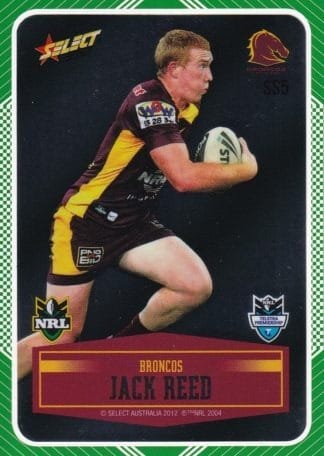 2012 NRL Champions Peeled Parallel Card - PSS005 Jack Reed Brisbane Broncos
