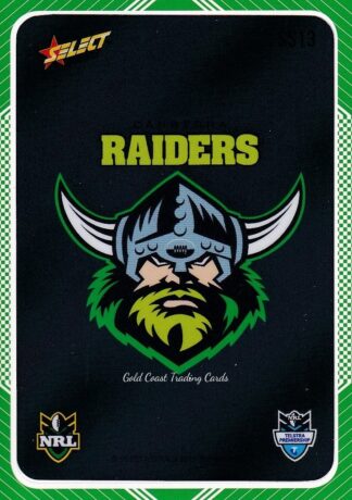 2012 NRL Champions Peeled Parallel Card - PSS013 Canberra Raiders Logo