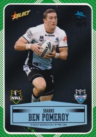 2012 NRL Champions Peeled Parallel Card - PSS040 Ben Pomeroy Cronulla Sharks