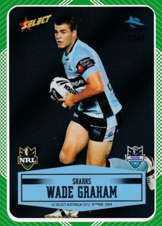 2012 NRL Champions Peeled Parallel Card - PSS041 Wade Graham Cronulla Sharks