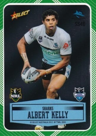 2012 NRL Champions Peeled Parallel Card - PSS046 Albert Kelly Cronulla Sharks